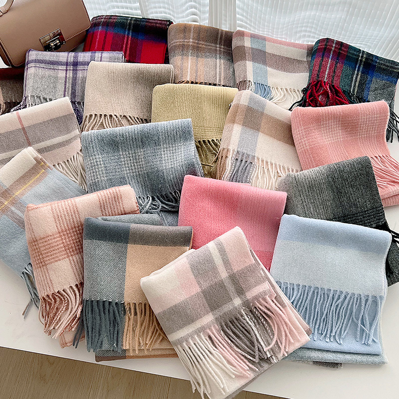 100%纯羊毛围巾女冬季新款