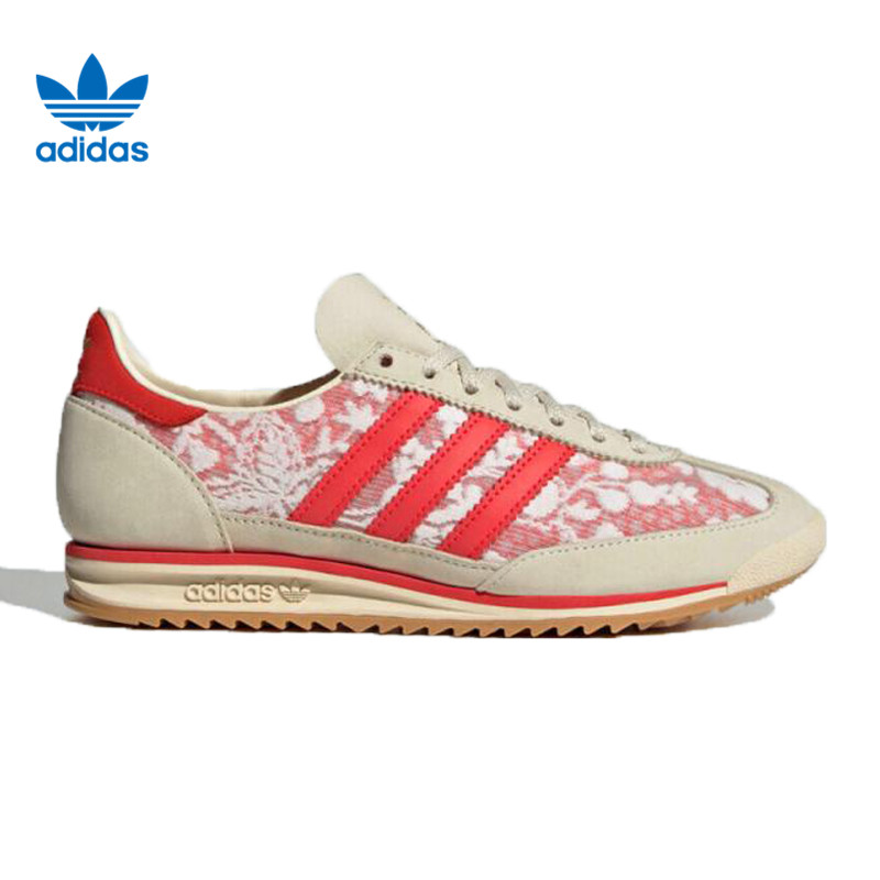 官方正品Adidas阿迪达斯三叶草女士运动日常蕾丝镂空休闲鞋JS1311