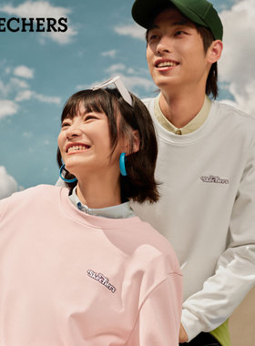 Skecehrs斯凯奇秋冬款男女同款宽松运动休闲圆领套头卫衣L423U058