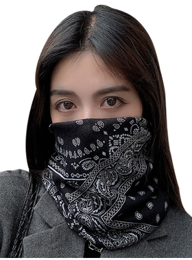围脖女冬季保暖脖套护颈椎脖子运动骑行头巾加厚防风防寒帽子两用