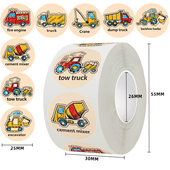儿童卡通玩具贴纸 鼓励奖励游戏贴 汽车卡车贴纸卡通烘培蛋糕贴