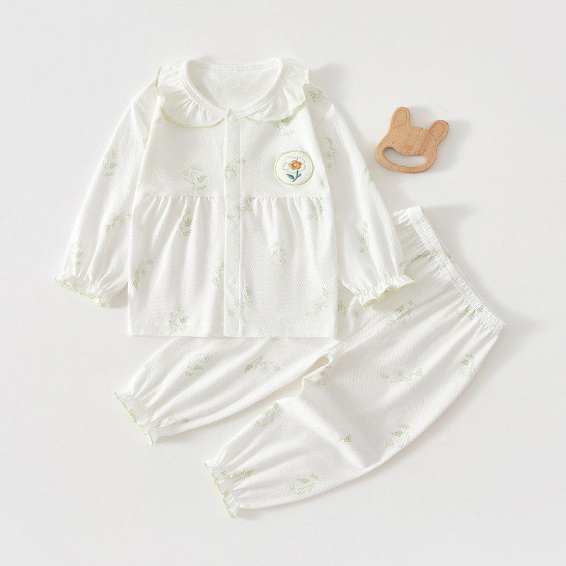 女婴儿夏季套装长袖长裤宝宝纯棉薄款新生分体夏装衣服内衣空调服,童装/婴儿装/亲子装,家居服套装,淘宝优惠券,粉丝福利购,淘宝优惠卷