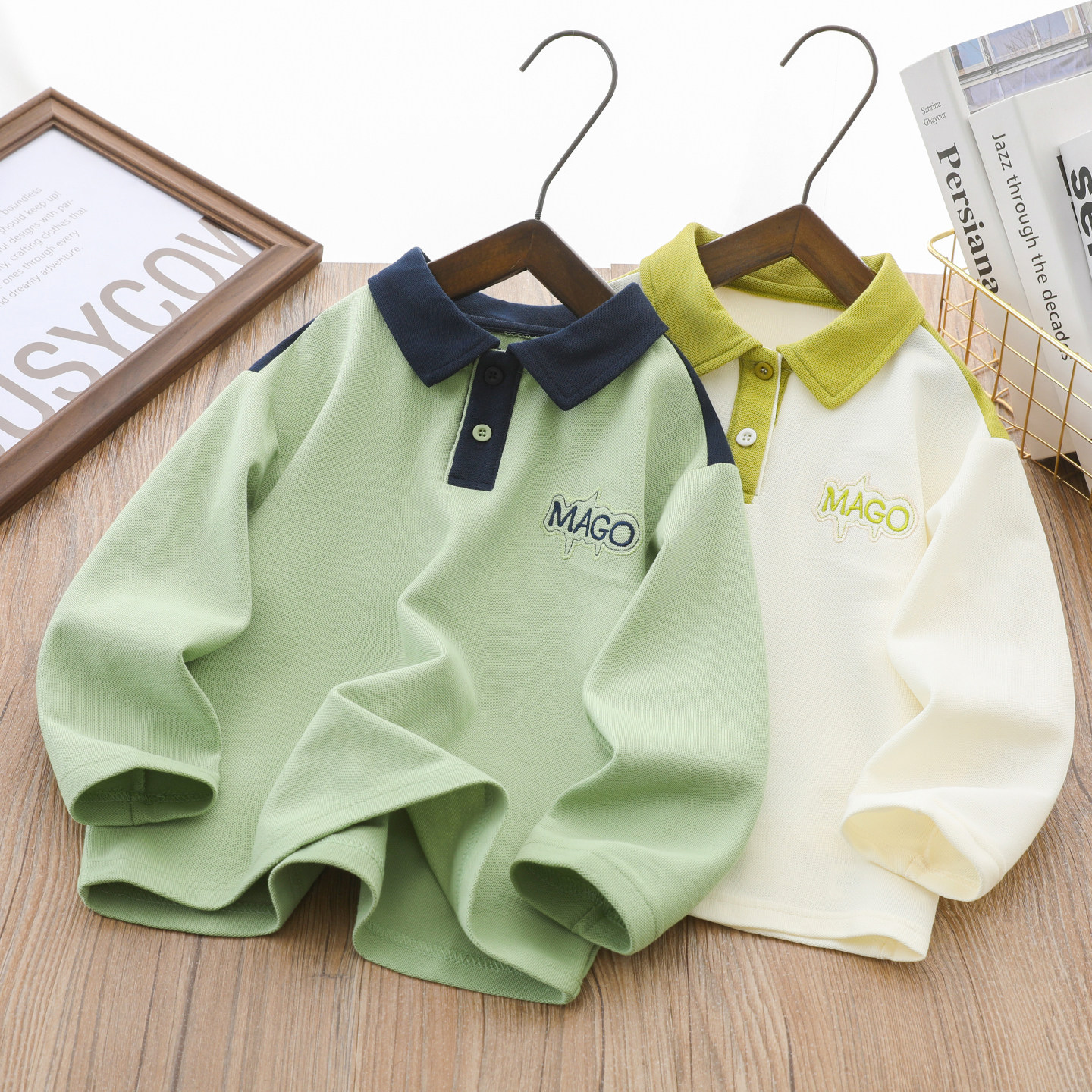 男童打底衫长袖t恤POLO春秋棉质2026新款休闲中大童韩版拼接上衣