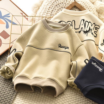 卫衣秋冬季男童韩版加绒2025新款