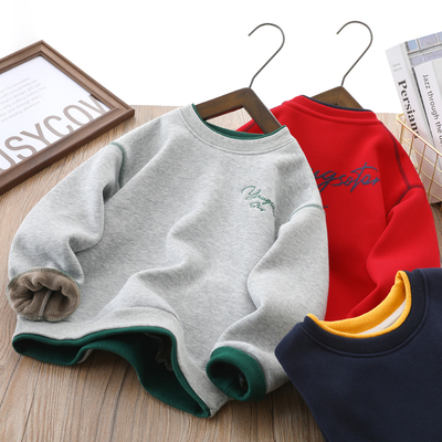 男童密密绒加厚卫衣一件过冬保暖