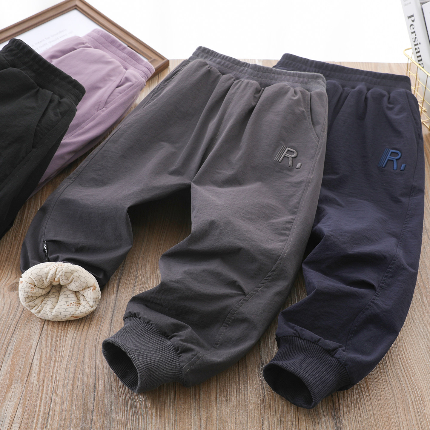 男童长裤棉裤裤子冬季2024新款