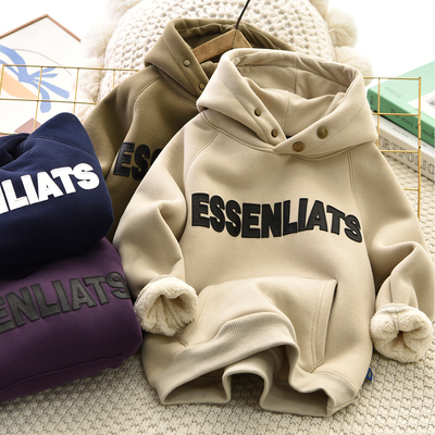 秋冬男童羊羔绒加绒加厚保暖