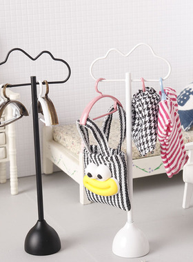 里左拉微缩食玩铁艺衣帽架子1:12分ob11娃娃屋dollhouse过家家diy