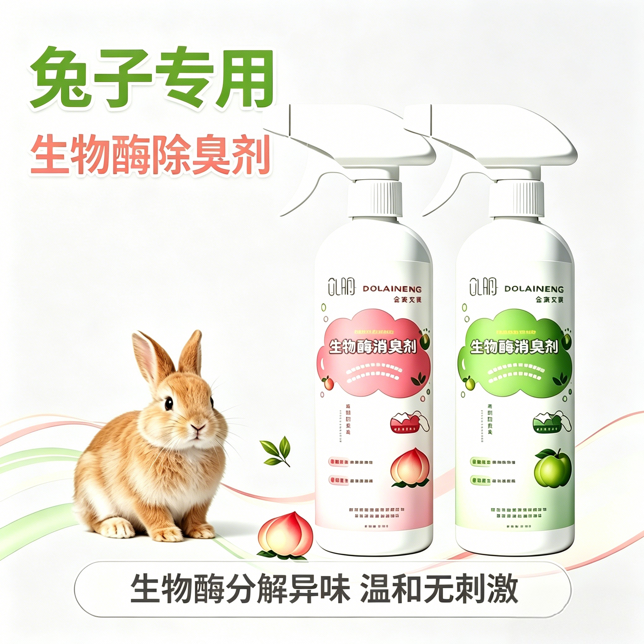 兔子粪便除臭剂虫侏儒兔用品小宠生物酶分解除异味去尿味尿渍垂耳