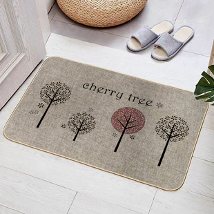 吸水防滑不卡门入户口地垫地毯耐磨小清新橡胶细麻脚垫 60新款