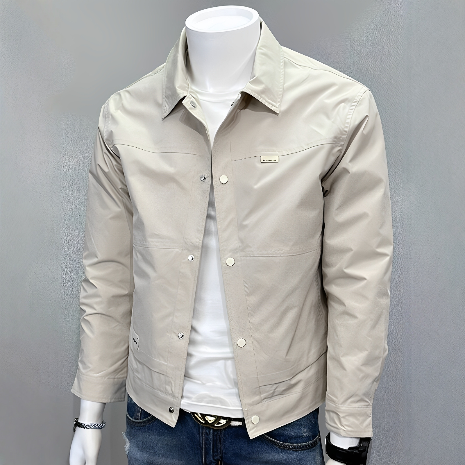 高端翻领夹克外套男款春秋2025