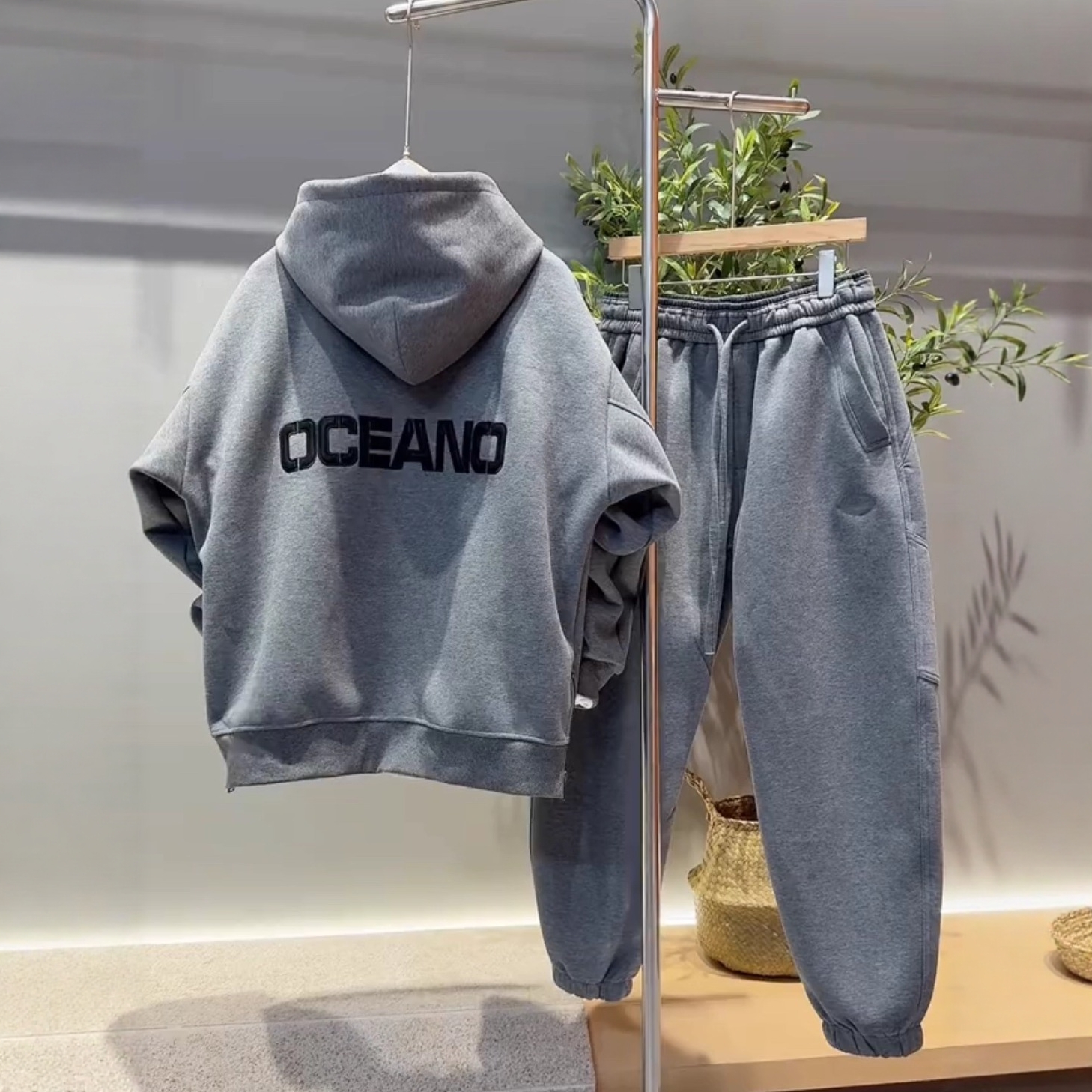 高端重磅休闲运动套装男士秋冬季