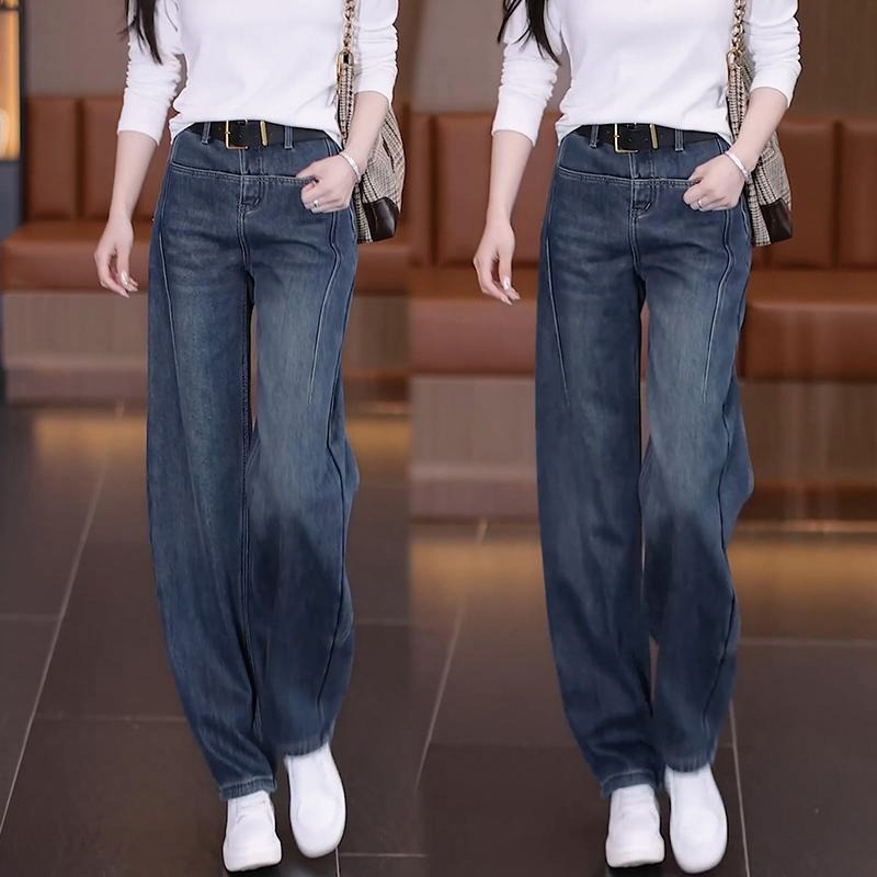 弯刀牛仔裤女2025秋冬新款镰刀裤