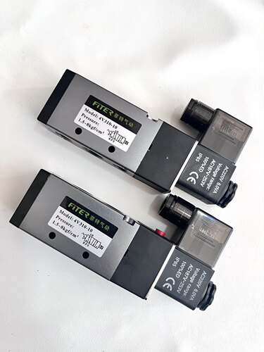 菲特气动电磁阀4V210-08 310-10 410-15二位五通电磁阀220V24V