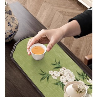 新中式宋代美学干泡台茶盘吸水茶台家用茶托盘高颜值沥水新型茶具