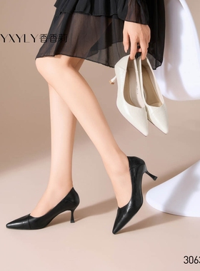 香香莉2025秋季浅口尖头30631细跟高跟鞋女气质百搭工作鞋女单鞋