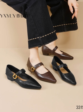 香香莉女鞋2026春季新款33155尖头浅口单鞋女百搭舒适透气休闲鞋