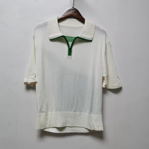 【艺】撤柜女装夏季新款时尚百搭翻领短袖针织衫上衣A003