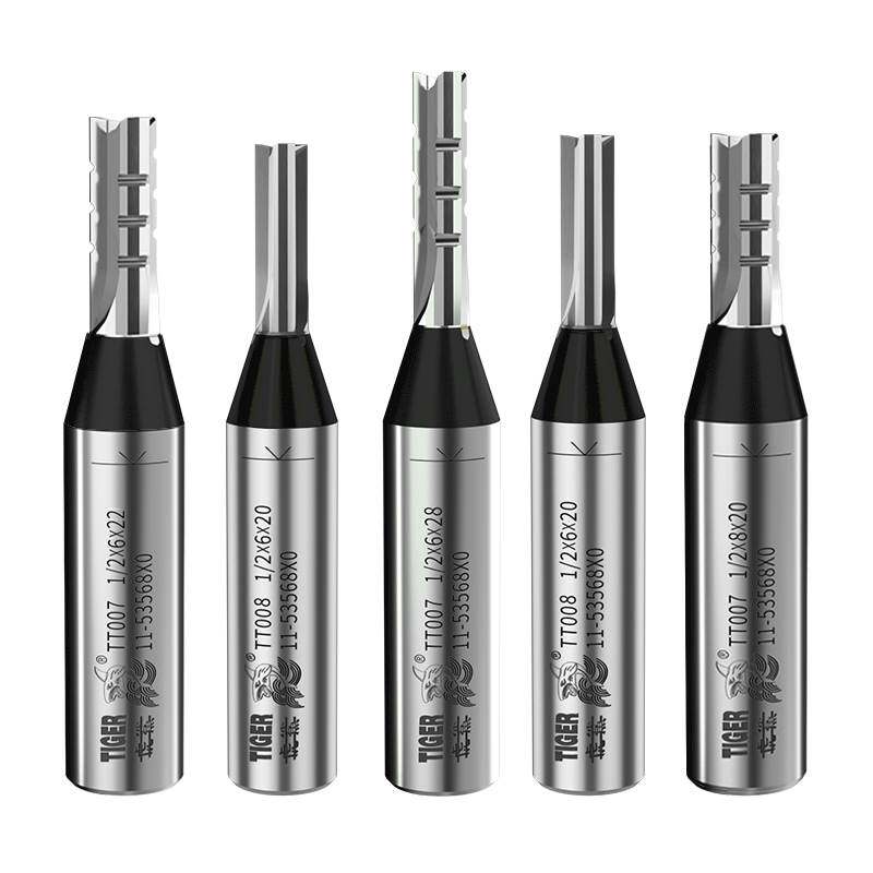 虎鲨刀具三刃开料刀tct直刀数控雕刻机裁板刀下料刀具修边机刀头