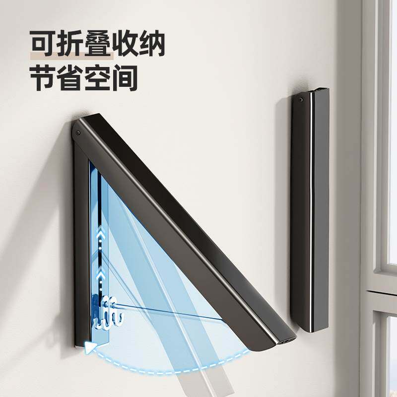 免打孔隐形晾衣架晾衣杆伸缩窗户阳台收缩飘窗浴室神器室内壁挂式