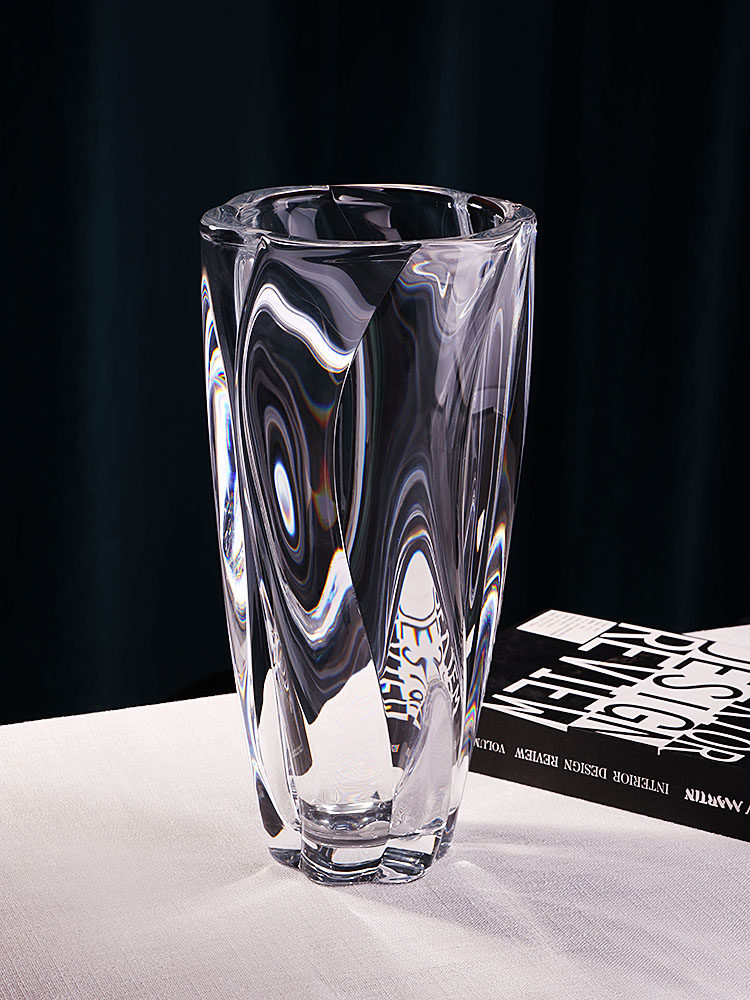 进口现代轻奢水晶玻璃大口花瓶创意插花摆件家居鲜花水培样板间,家居饰品,花瓶,淘宝优惠券,粉丝福利购,淘宝优惠卷