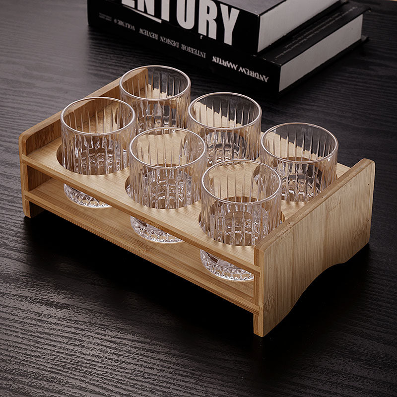 水晶玻璃白酒杯条纹二两杯酒吧KTV啤酒家用烈酒口杯酒盅套装,餐饮具,白酒杯,淘宝优惠券,粉丝福利购,淘宝优惠卷