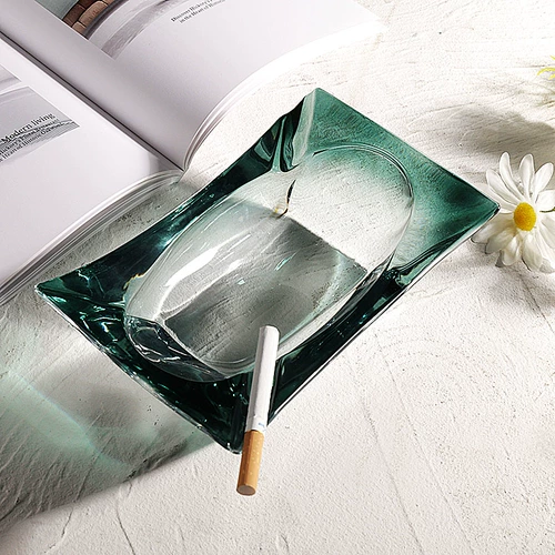 Креативная большая стеклянная пепельница для офиса, легкий роскошный стиль