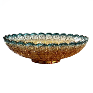 新款创意水晶玻璃水果盘客厅高颜值果盘大号放茶几果盆轻奢家用