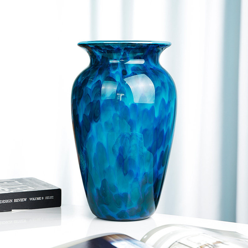 轻奢孔雀蓝中式琉璃花瓶现代客厅玄关柜插鲜花宽口花器装饰品摆设,家居饰品,花瓶,淘宝优惠券,粉丝福利购,淘宝优惠卷