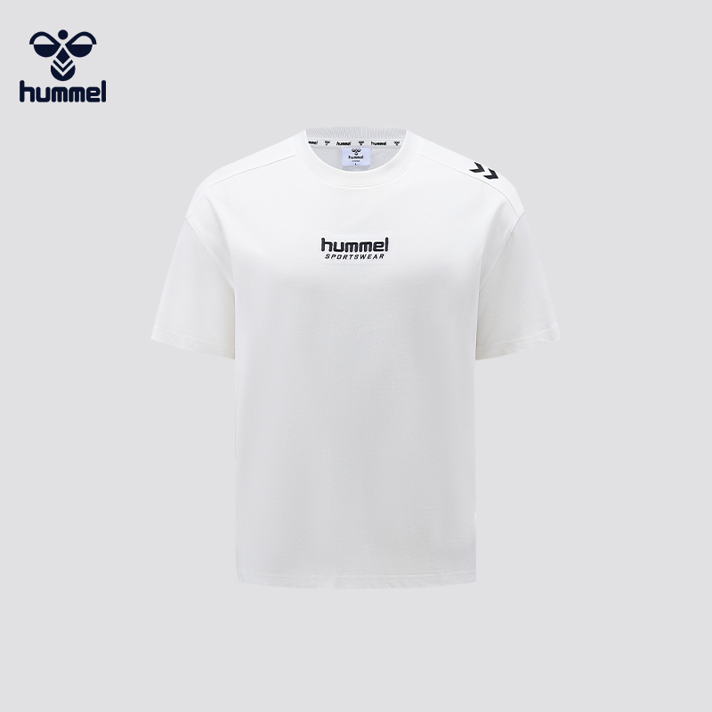 HUMMEL2025新款夏季时尚潮流男女款圆领短袖T恤潮牌帅气宽松印花