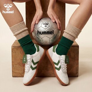 hummel足球风盖盖鞋复古德训鞋男休闲运动板鞋女百搭潮流系带情侣