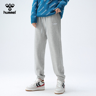 情侣加绒针织运动休闲裤 hummel官方奥特莱斯春秋长裤 限时折扣
