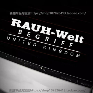 RAUH-Welt Begriff(RWB)日本改装厂牌后挡风玻璃反光贴纸汽车车贴
