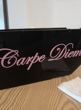 Carpe Diem及时行乐电动车挡风板摩托车贴纸前风挡玻璃装饰车贴