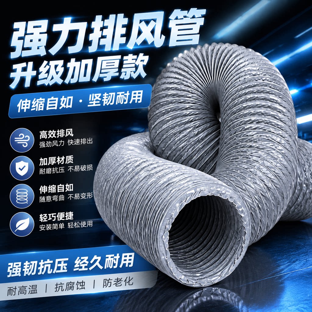 通风软管喷漆房专用加厚尼龙布排风管耐高温防爆烤漆排气管道风机