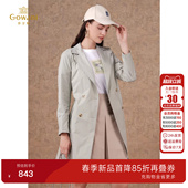 宽松收腰EF3A837401 韩版 乔万尼风衣外套女年新款 小个子女春季