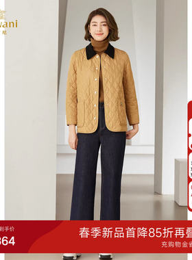 【2026春款新品】乔万尼复古格纹轻暖棉服外套气质高级感EM4K648