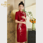 乔万尼喜宴礼服国风旗袍连衣裙好看流行重工刺绣中袖 设计ET3E615