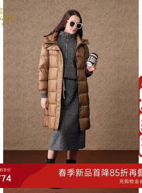 乔万尼羽绒服女冬季商场同款白鸭绒长款时尚洋气好看流行ET4T990