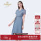 百搭修身 乔万尼商场同款 2025夏新品 显瘦简约连衣裙系带ED2E431