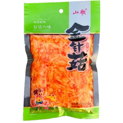 山歌品牌香辣金针菇美味新鲜