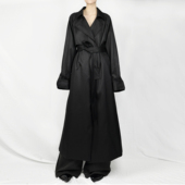 新款 没2月 外套 高级长款 风衣显瘦宽松有光泽2025秋季 时尚 领衔