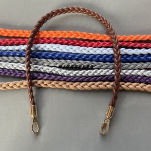 三股编单肩斜挎包带手工编织DIY替换包包配件辅料手提肩带