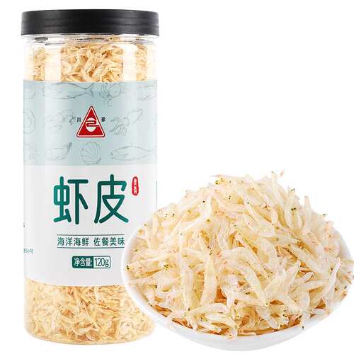 新款川珍120g干虾皮小虾米海米干紫菜蛋花汤原材料海鲜煲汤果肉条
