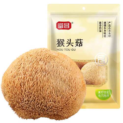 富昌猴头菇150g南北干货山珍食用菌菌菇榛蘑炖汤煲汤食材果肉条