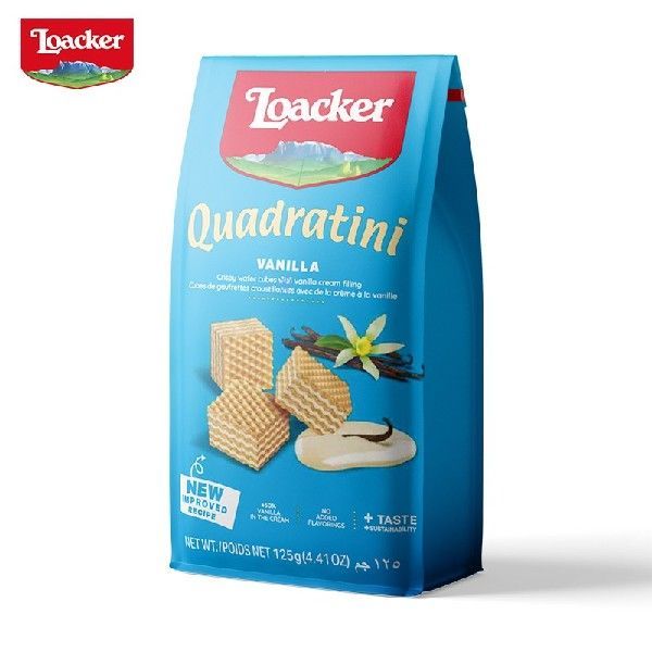 莱家loacker香草味威化饼干125g进口零食下午茶追剧儿童小吃京东