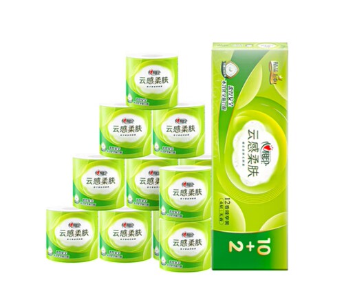 心相印卷纸【肖战同款】云感柔肤4层110g*12卷卫生纸巾详见包装