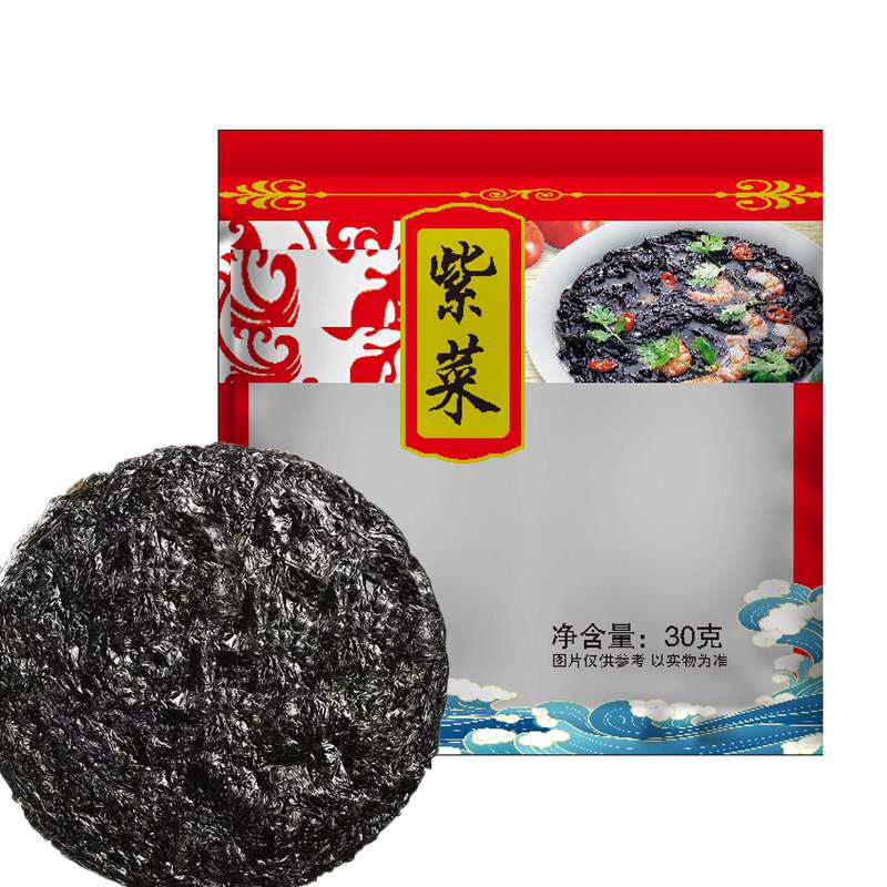 晶海运干坛30g海产干货紫菜免水洗头水无沙海菜食材果肉条包装