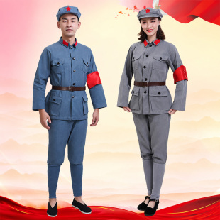 红军演出服八路军全套成人男女舞台话剧合唱表演服红星闪闪舞台装