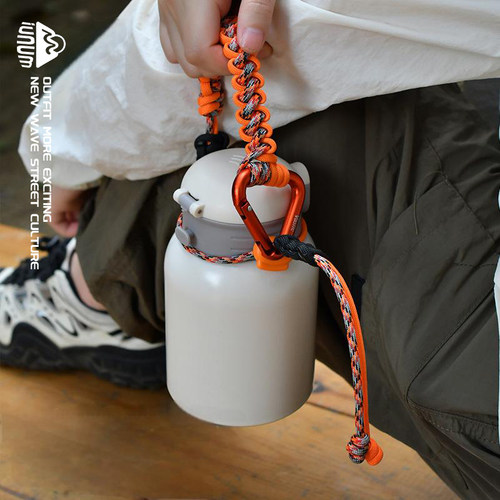 伞绳编织户外水瓶扣水杯挂钩手带水壶挂绳多功能登山背包挂扣套绳